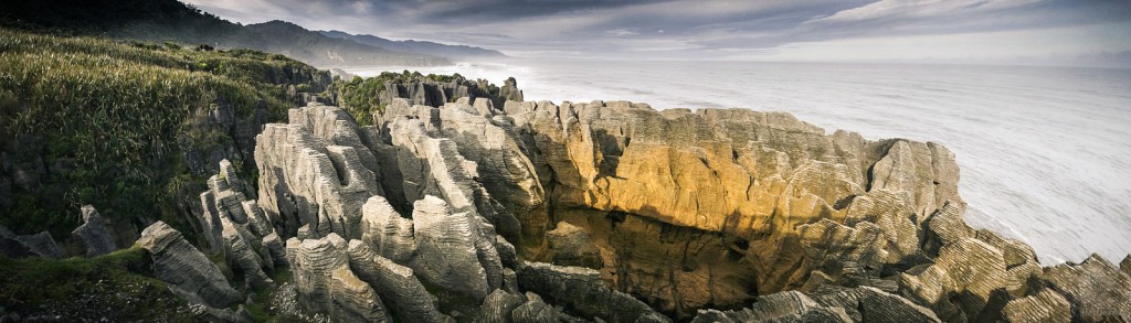 Punakaiki Rocks and Holes pano